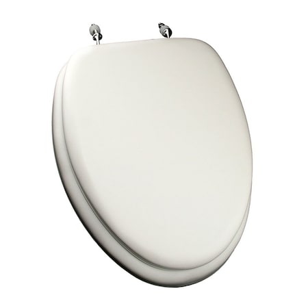 Comfort Seats Deluxe Soft Seat with Wood Cores, White, Chrome Hinge, Elongated Closed Front with Cover C3B5E200CH